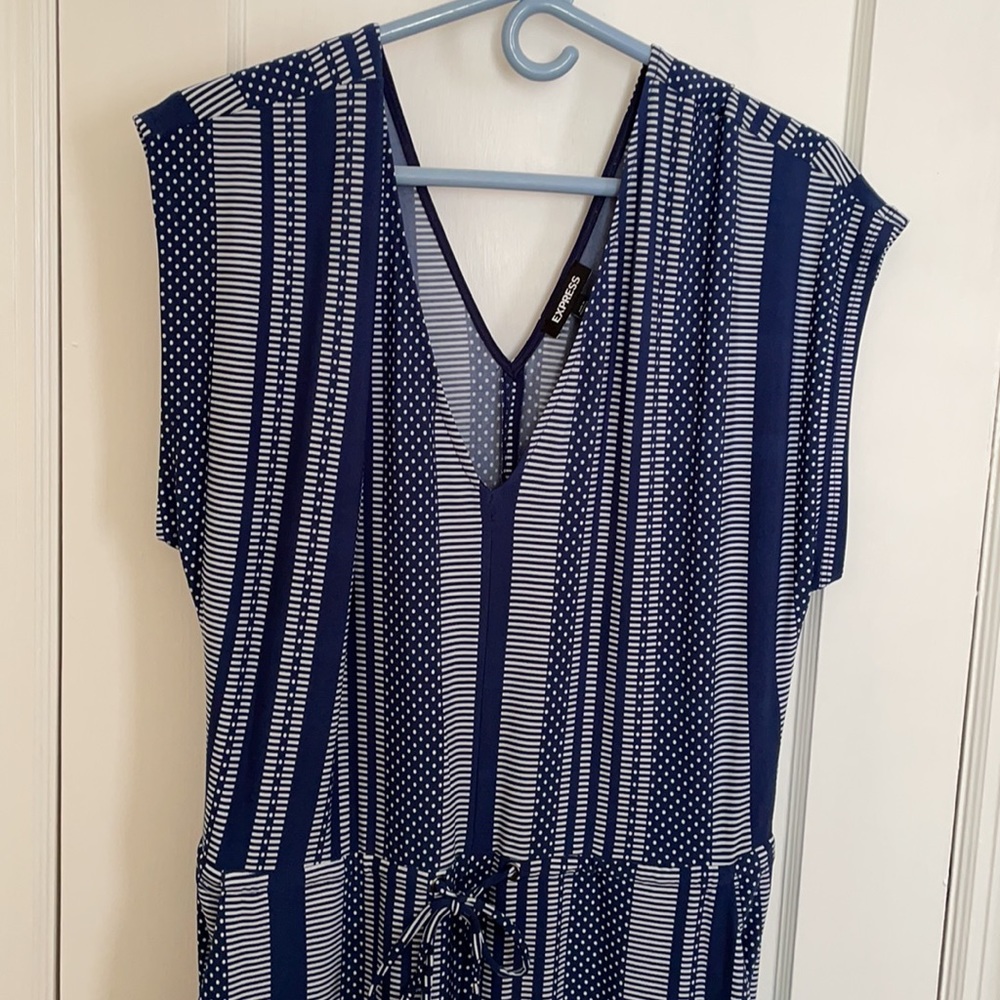 Express Navy Patterned Jumpsuit! - image 2